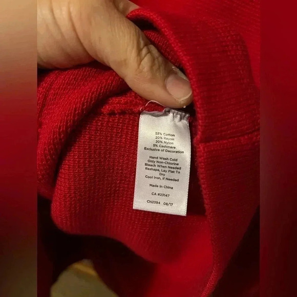 5/$40 Talbots Cardigan Knit Sweater Cotton and Cashmere Blend Size Large - Picture 5 of 7